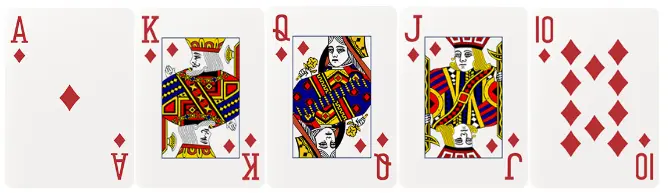 德州撲克牌型-皇家同花顺