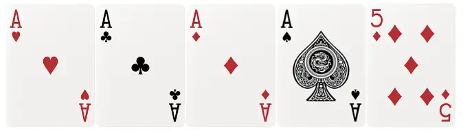 德州撲克牌型-鐵支(四條)