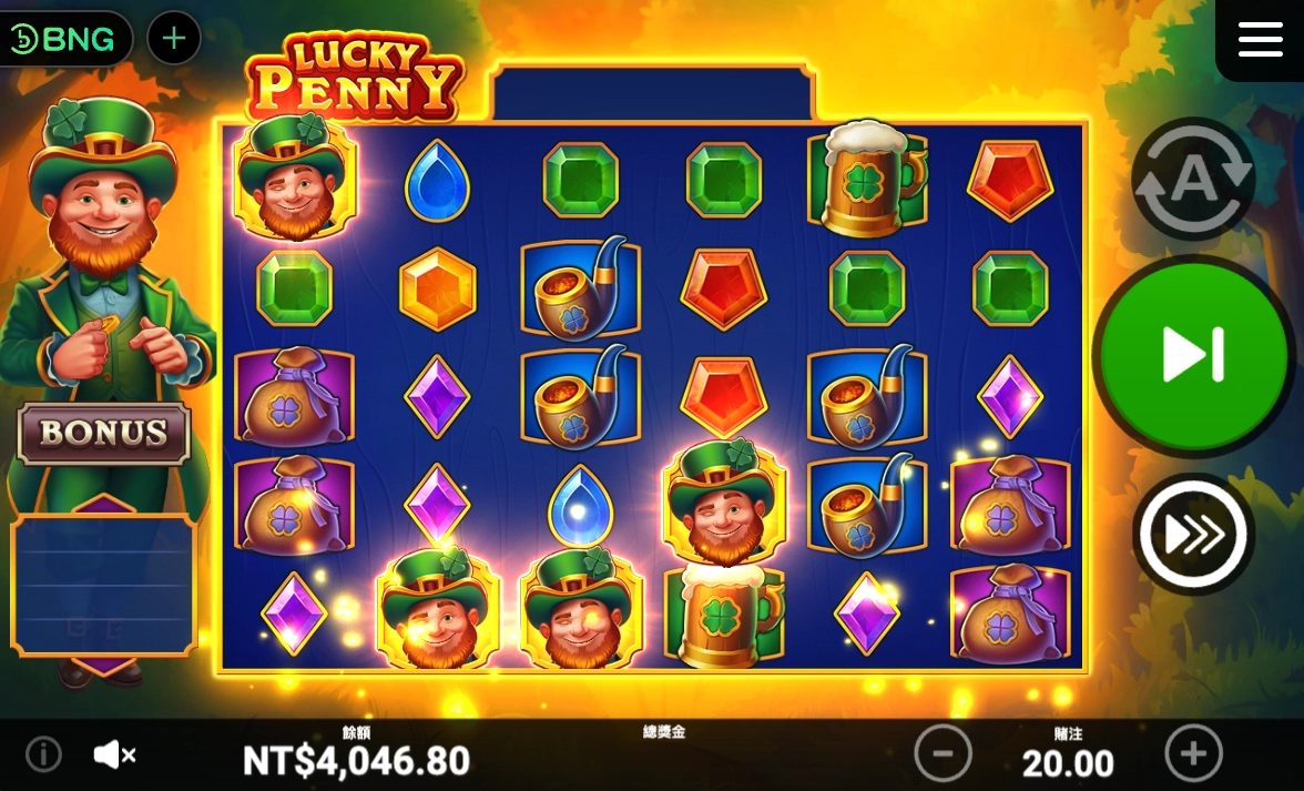 BNG電子老虎機幸運幣大亨獲得免費遊戲