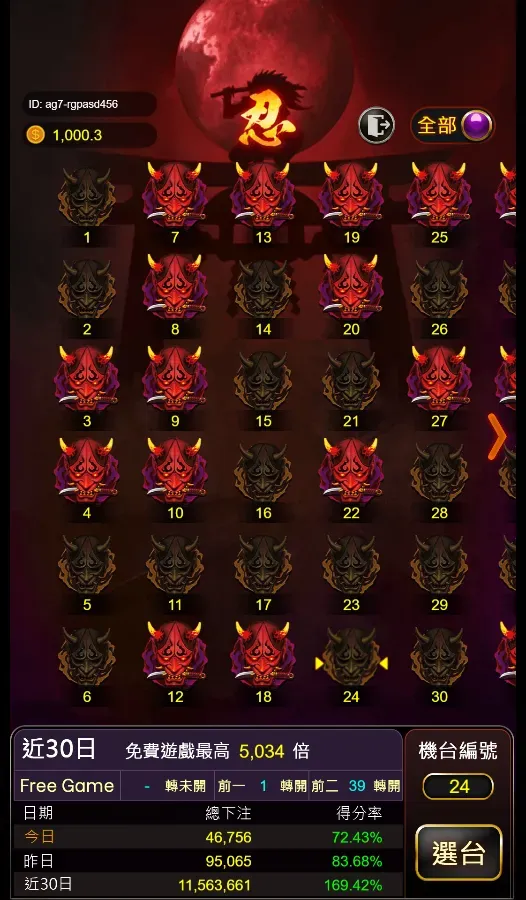 忍老虎機可自由選台