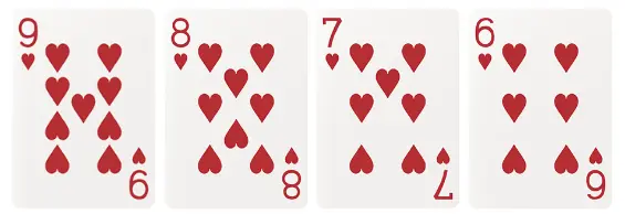 德州撲克牌型-同花顺