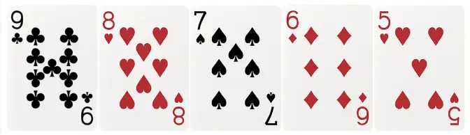 德州撲克牌型-顺子