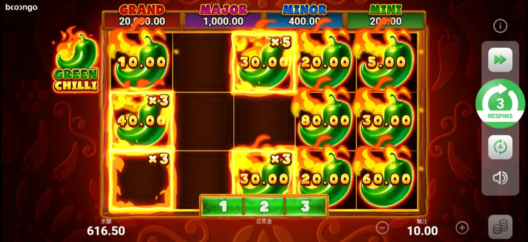 BNG電子-小辣嬌老虎機遊戲畫面