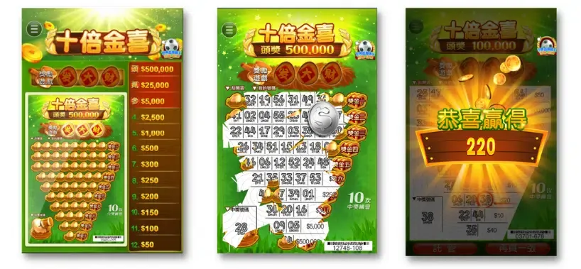 刮刮樂推薦NO.4 : 十倍驚喜