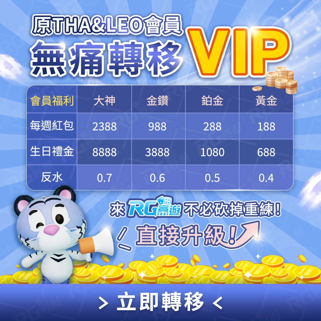 九州娛樂城轉移VIP權益優惠