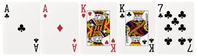 德州撲克牌型-兩對