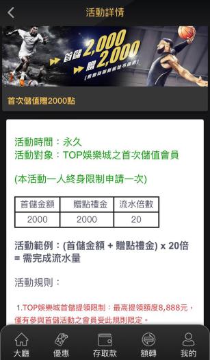 TOP娛樂城首儲優惠